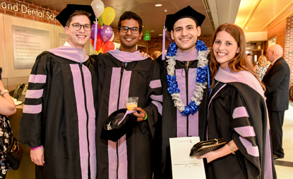 Four DDS graduates celebrate during honors convocation brunch
