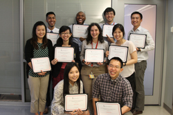 2017 Summer Research Training Program participants pose with certificates.