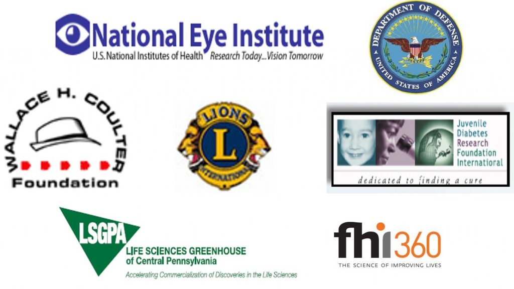 Funding provided by: the National Eye Institute, the United States Department of Defense, the Wallace H. Coulter Foundation, Lions Club International, Juvenile Diabetes Research Foundation International, Life Sciences Greenhouse of Central Pennsylvania, and FHI 360