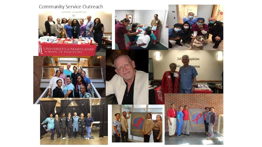 A series of images of PLUS Clinic staff and patients