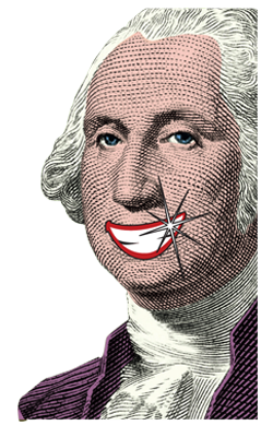 Cartoon depiction of George Washington