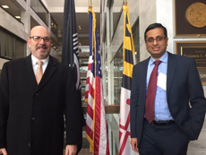 Drs. Abraham Schneider and Vivek Thumbigere-Math lobbied for dental research on Capitol Hill