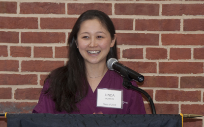 Fourth-year student Linda Powers received the Do Good award from the University of Maryland College Park