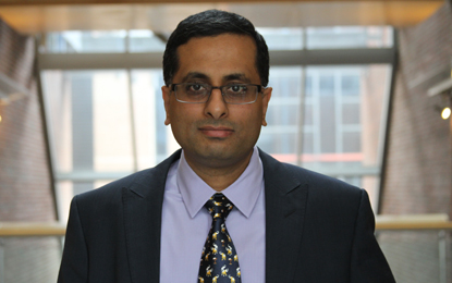 Vivek Thumbigere-Math, BDS, PhD, assistant professor in the University of Maryland School of Dentistry’s (UMSOD) Division of Periodontics