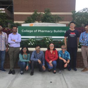 Lab members viewing an eclipse