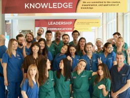 A group of students offering congratulations