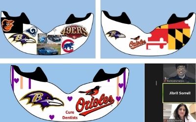 UMB CURE Scholars designed sports-themed mouthguards as part of Oral Health Promotion Day 2021. 